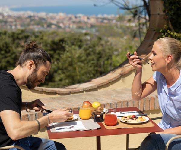 Breakfast outdoors