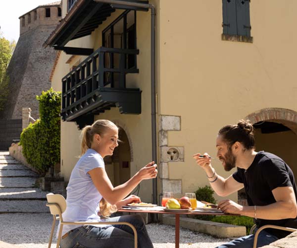 Couple having breakfast